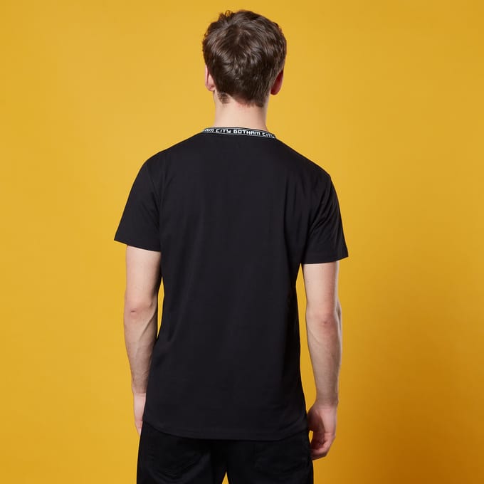 Batman Neck Ribbed T-Shirt - Black - XS