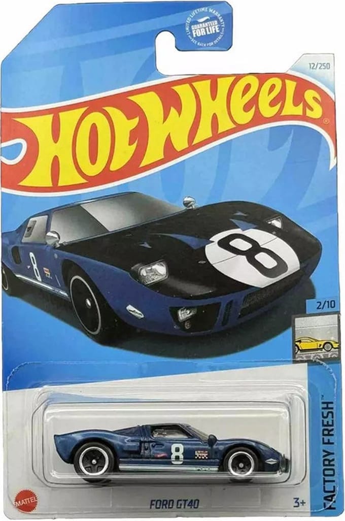 HOT WHEELS FORD GT40 BLUE 12/250 1:64 FACTORY FRESH 2/10