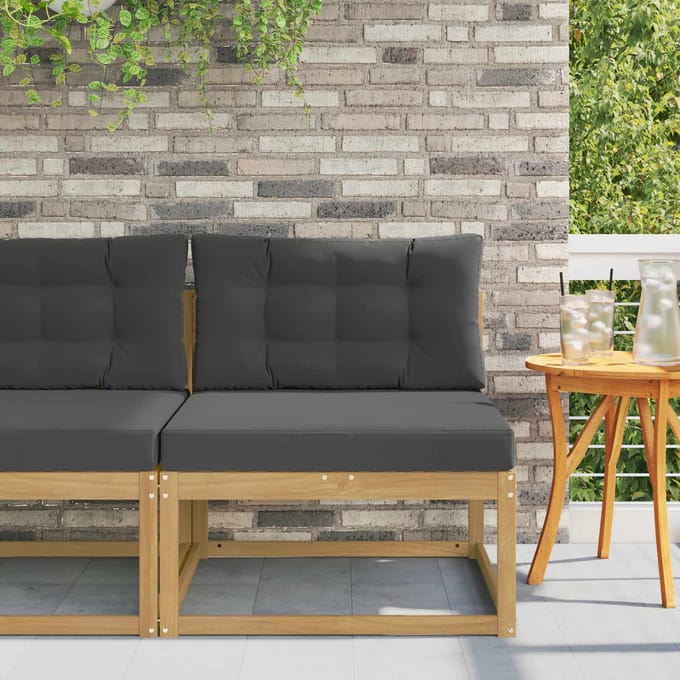 vidaXL - Buiten - Midden - Sofa - Polyester - Wit