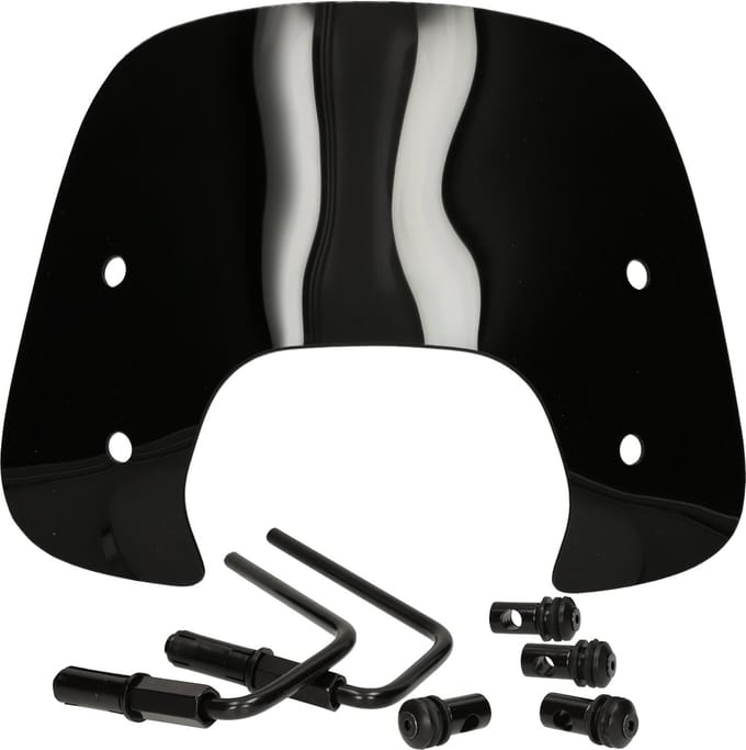 Mezoly Windscherm laag Vespa Sprint glans zwart