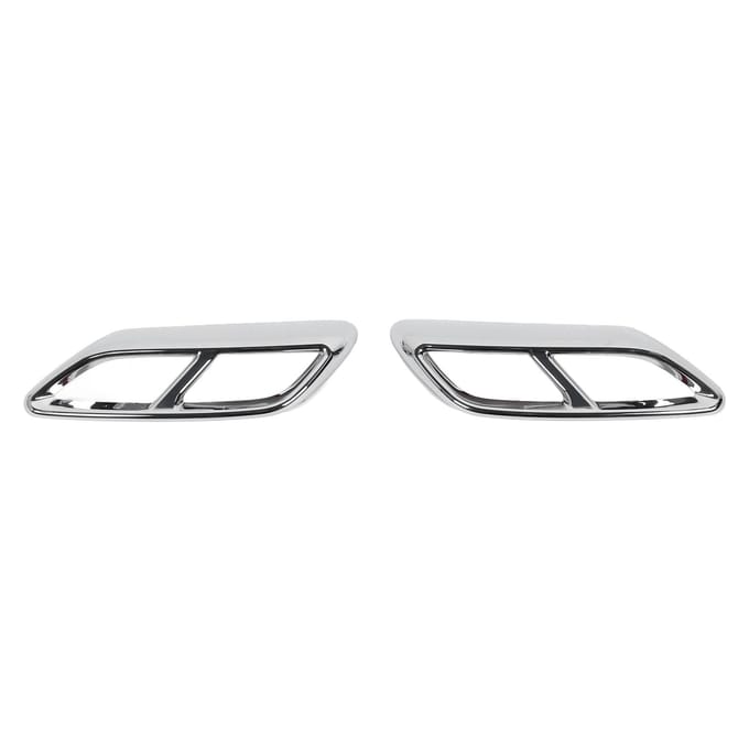 2 STUKS Uitlaatdemper Eindpijp Cover Links Rechts Decoratief Eindkeelframe voor A3 8Y Vanaf 2021 zilver