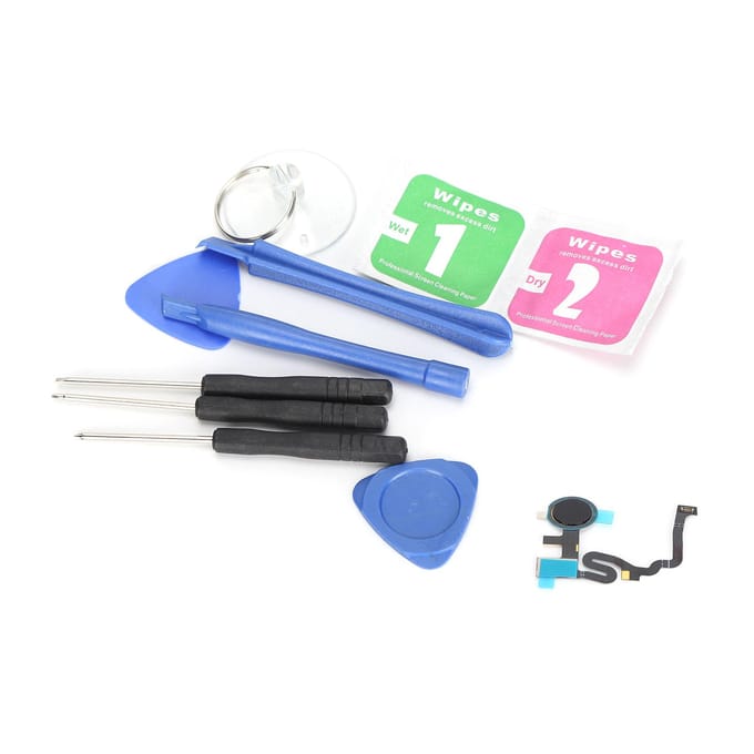 Câble Flexible Bouton d'Accueil PCB Câble Flexible Bouton Capteur d'Empreintes Digitales pour Smartphone Google Pixel 4A noir
