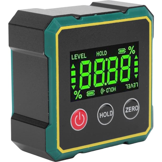 Digitale Hoekmeter met Magnetische Basis Hoek Helling Conversie Elektronische Hoekzoeker Tool met Gegevensvergrendeling black