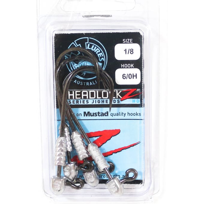 Tackle Tactics TT Headlockz HD jigkop 1/8 oz 6/0 4/verpakking (3054) black
