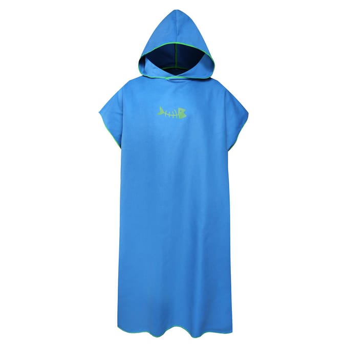 Surfponcho Verschoonhanddoek Snel drogende badjas met capuchon Microvezel stranddeken Badhanddoek Zwemhanddoek blauw