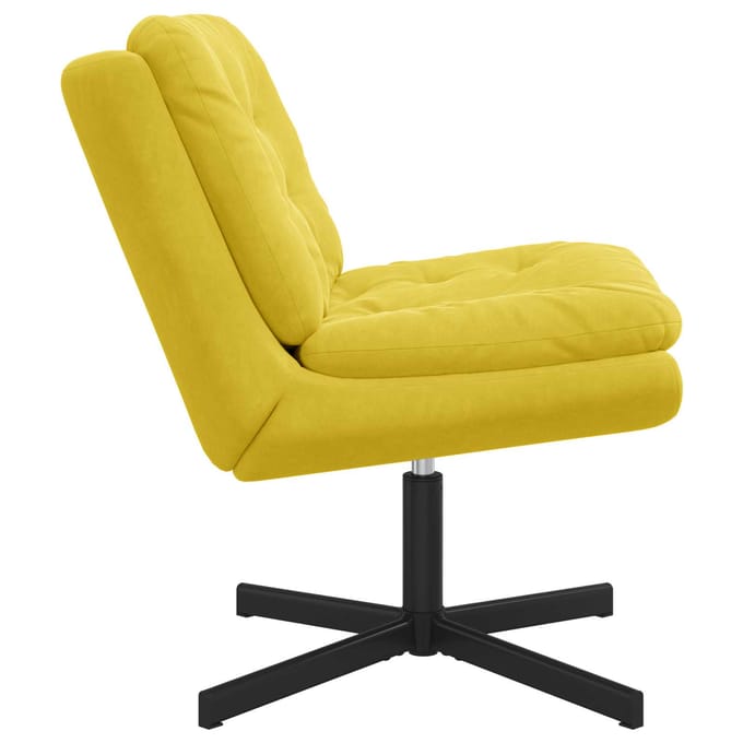 vidaXL - Draaiende - Relaxstoel - Geel - 63 - x - 75 - x - 76 - cm - Fluweel