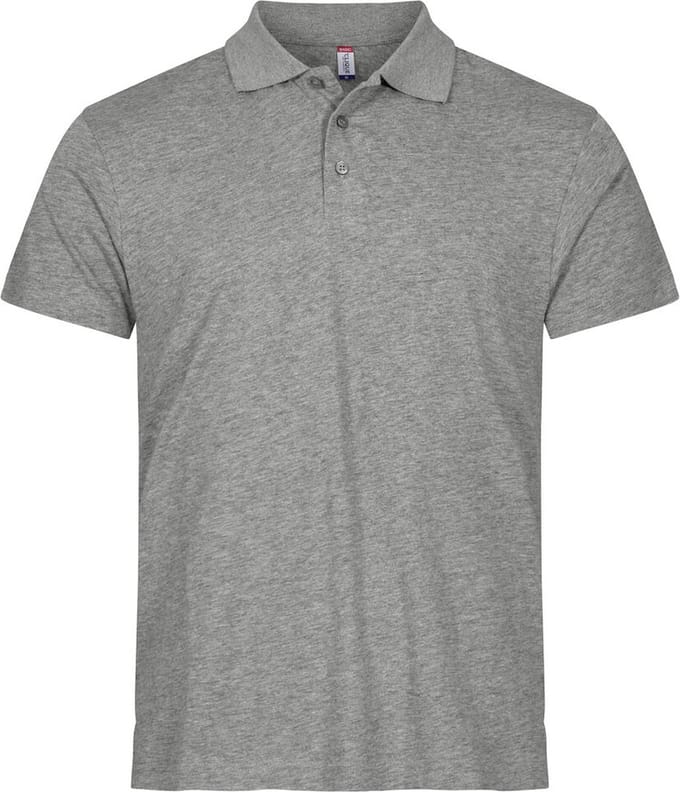 Clique Single Jersey Polo 028280 - Grijs-melange - M