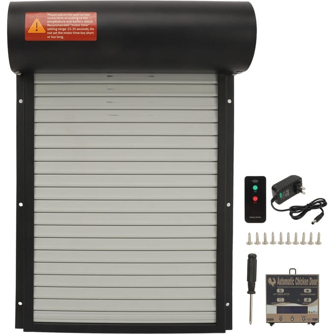 3 in 1 Automatisch Kippenhokdeur 100?240V Lichtsensor Timing Afstandsbediening Kippenhokdeur zwart