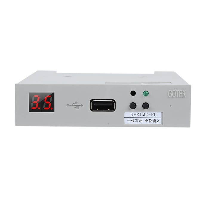 SFR1M2-FU 1.2MB USB SSD Diskette Drive Emulator Plug and Play voor Vlakbreimachine white