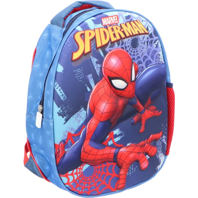 Spiderman 3D Rugzak Eivormig - Schooltas - Polyester - Blauw