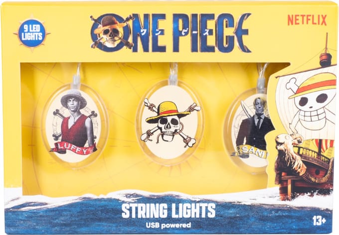 One Piece - lichtsnoer - met personages - 12 lampjes - 2 meter lang - USB-C