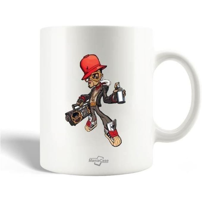 Keramische Mok - MANIACASE - Bboy Art - Wit - 30cl - Vaatwasmachinebestendig