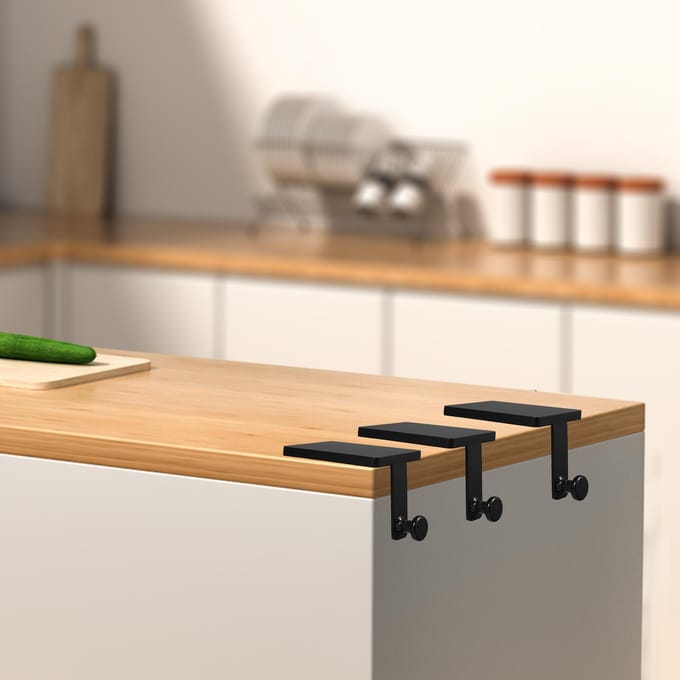 Kerstkousenhouders, schoorsteenmantelkousenhangers, zware kerstkousenhaken voor schoorsteenmantels zwart