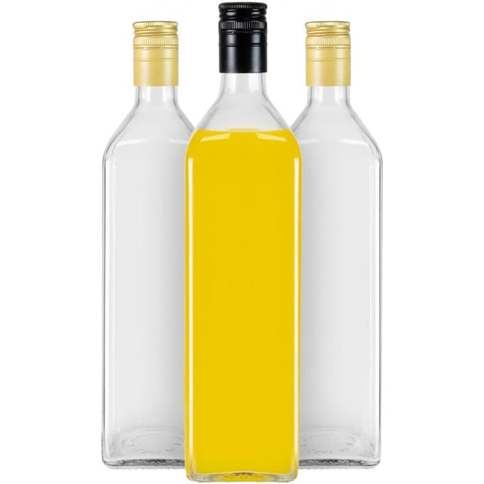 Bimberek - Decoratieve Fles - Glas - 1 Liter - Transparant