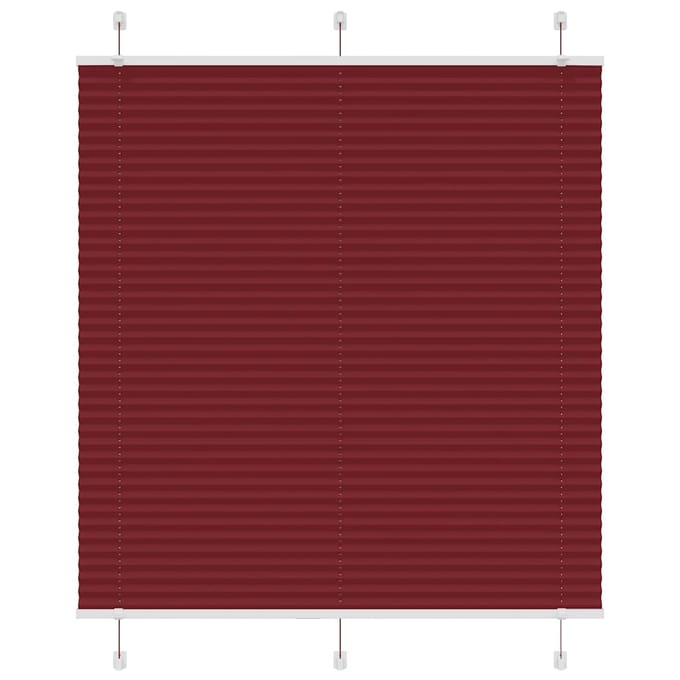 vidaXL - Plissé - rolgordijn - 120x100cm - stofbreedte - 119,4cm - bordeauxrood