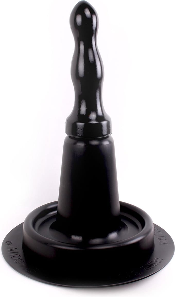 HUNG System Easy Squat Zuignap Hulpstuk + Buttplug Winky - 27cm - Zwart