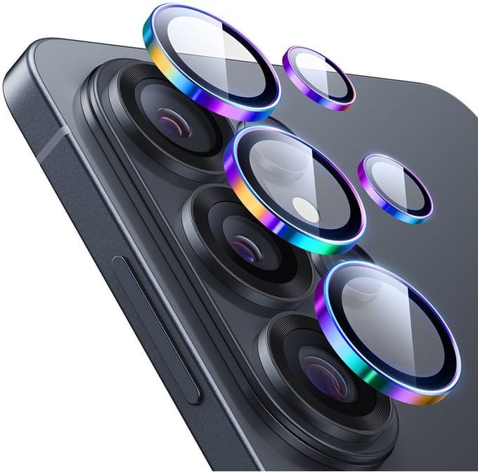 ESR Armorite Camera Lens Protector Geschikt voor Samsung Galaxy S26 Ultra - 9H Tempered Glass - Case Friendly - Chrome