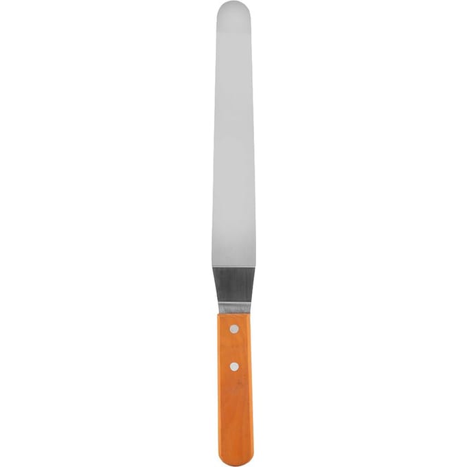 RVS Spatel met Houten Handvat voor Cake Brood Crème Gladstrijker Bakgereedschap(3#) white