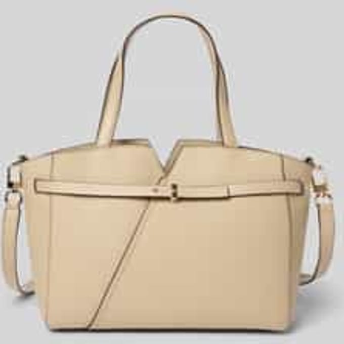 Handtas met hengsels van rundleer Model 'REVERS'
