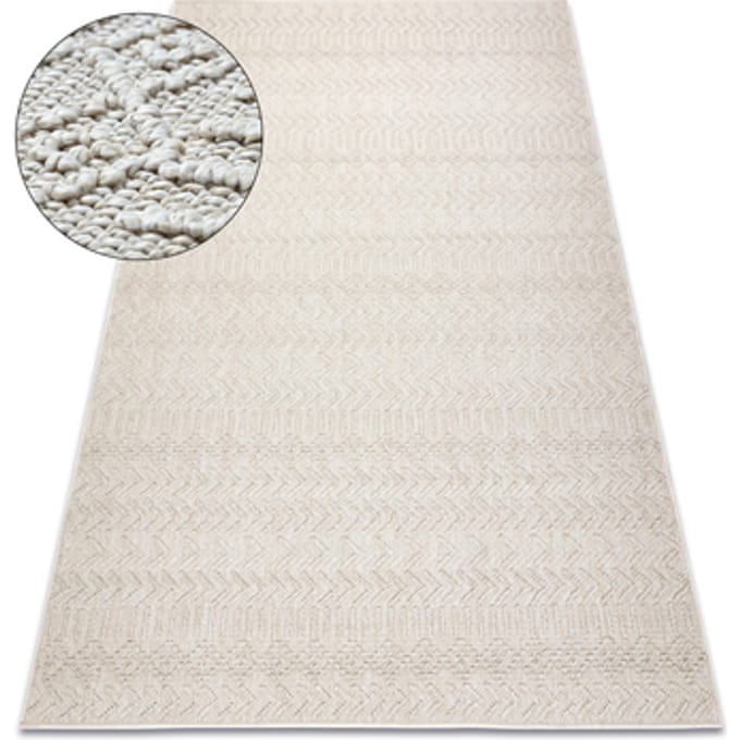 Kleden Rugsx Tapijt JERSEY 19243 crème - Chevron, structureel, 140x190 cm