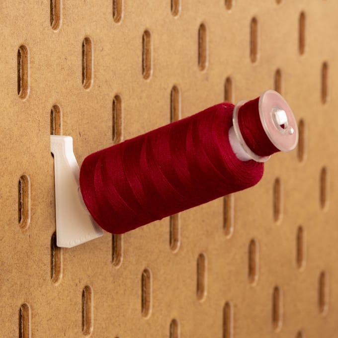 6-pack Spoelhouder 500m - Long - Wit - Printboard - Past op Ikea Skadis pegboards