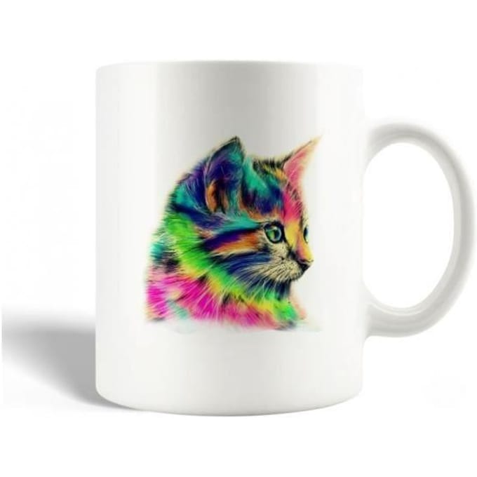 Mug - MANIACASE - Chaton Coloré - Céramique - 30cl - Compatible Lave-Vaisselle