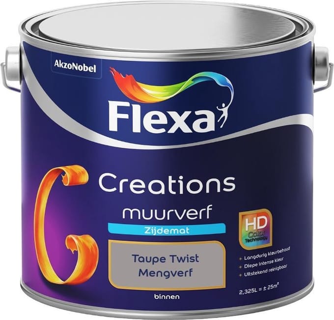 Flexa - Creations Muurverf Zijdemat - Taupe Twist - Mengverf - 2,5 L