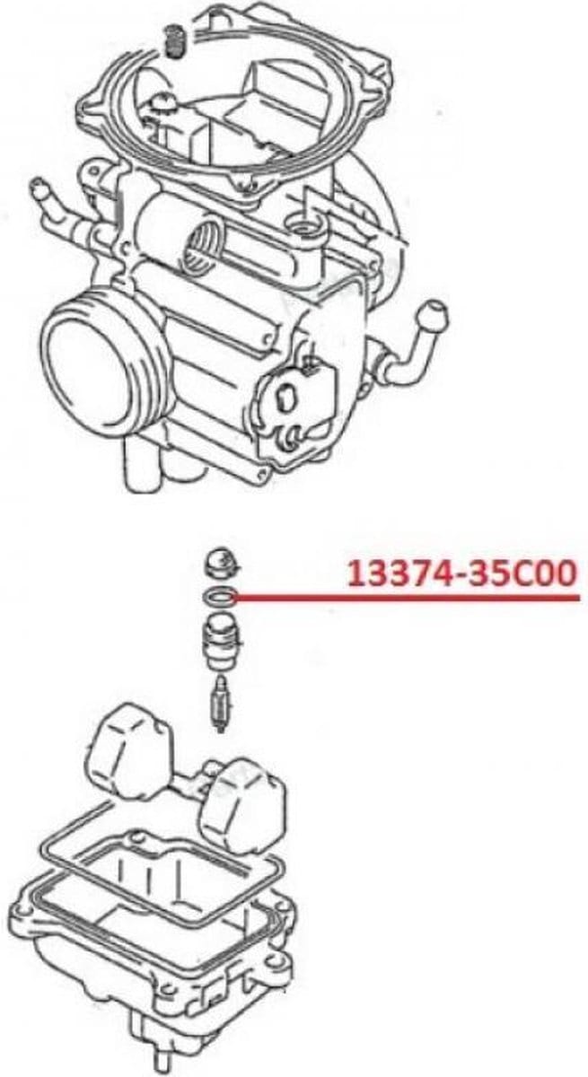 o-ring naaldzitting voor motor suzuki 650 dr 13374-35c00 nieuw