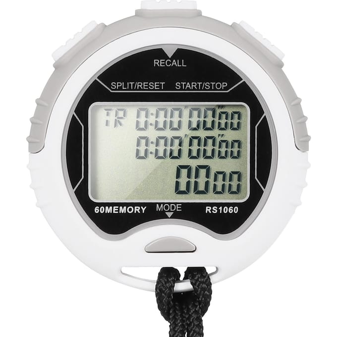 Professionele digitale stopwatch-timer Waterdichte digitale handheld LCD-timer Chronograaf sport Type 60 gray