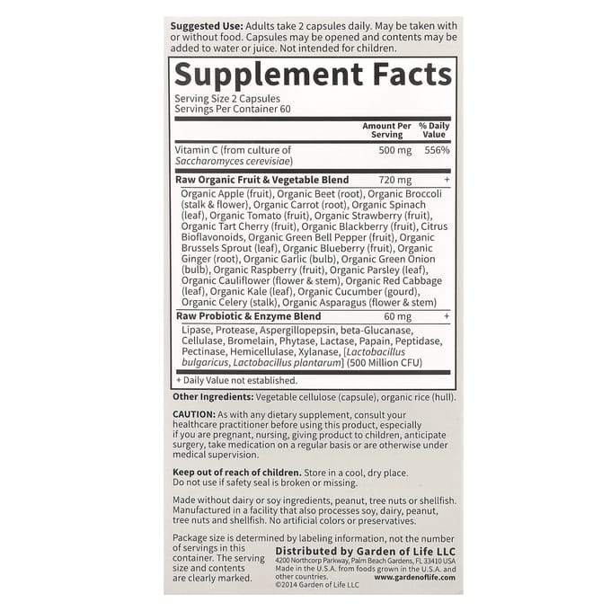 Vitamin Code RAW Vitamine C – 500 mg uit Whole Food