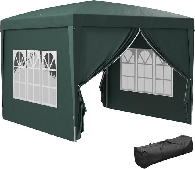 Tuinpaviljoen - Feesttent - Buitenfeesten - Pop-up ontwerp - 3x3 meter - Groen