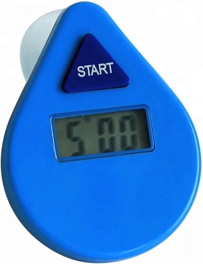 Scoby - Douchewekker Waterproof - Douchetimer - Doucheklok - Showertimer - Digitale Badkamerklok - voor Douche, Bad en Keuken - Blauw