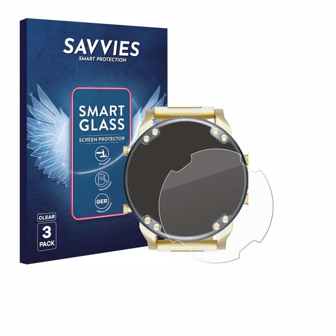 3 Stuks Savvies Screenprotector - geschikt voor Diesel DZ7333 Mr. Daddy 2.0 - beschermfolie glas transparant