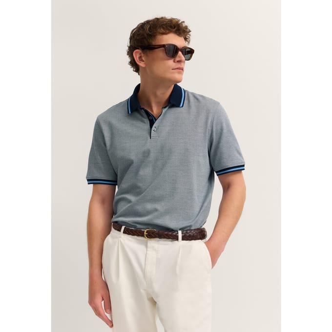 Bugatti Herren Polo Modern Fit van puur katoen