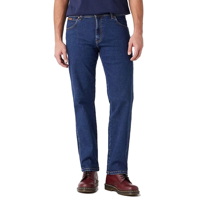 WRANGLER TEXAS DARKSTONE AUTHENTIC STRAIGHT JEANS-HEREN