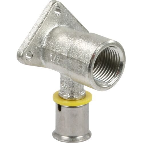 Wavin Tigris gas pers muurplaat messing 1/2"x16mm