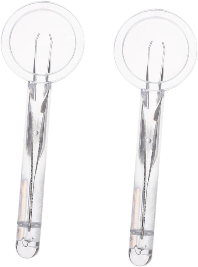 Vergrootglas met pincet - Reparatie tool - Gedetailleerd werk - Geïntegreerd ontwerp - 10.3 cm lengte - Wit