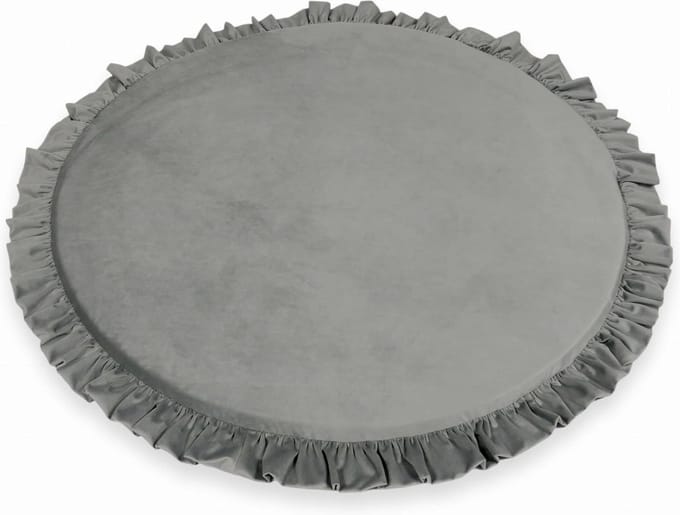 Speelnest - speelkleed baby - velvet - 100 cm - grijs - rond