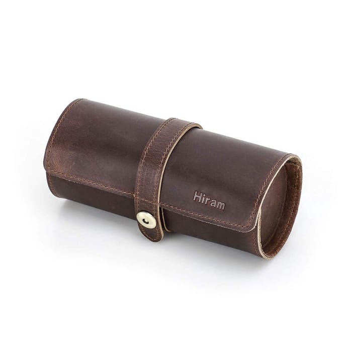 Dailygoods - Horloge Reisetui voor 3 Horloges - Handgemaakt Echt Lederen Organizer