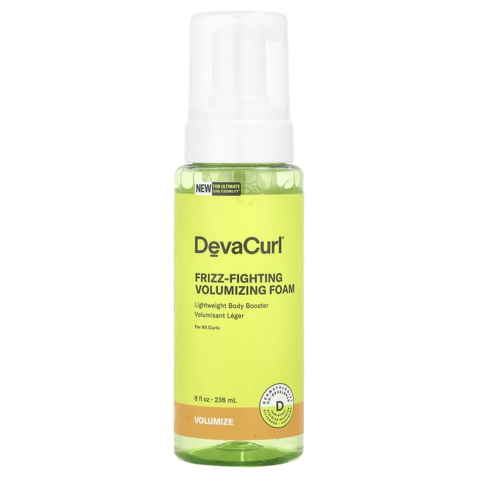 DevaCurl, Frizz Control Volume Enhancing Foam, 8 fl oz (236 ml) yellow