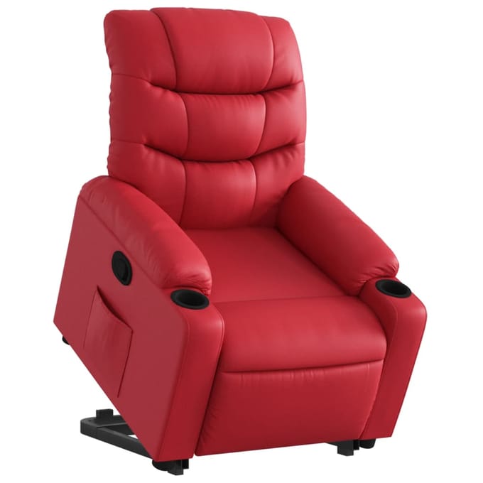 vidaXL - Sta-op-stoel - kunstleer - rood