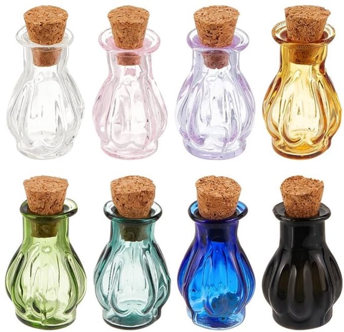 Allecto - Kleine Toverglazen - Mini-Glasflessen - Schattige