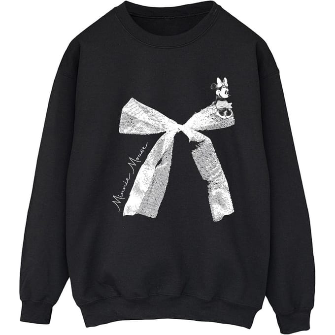Disney Dames/Dames Minnie Mouse Strik Sweatshirt (Zwart)