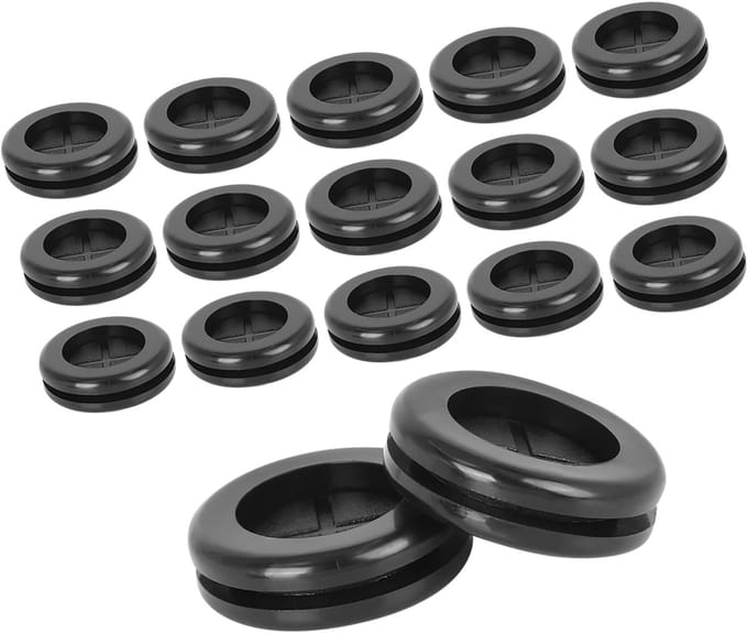 Dailygoods - 25 mm Dubbelzijdige Rubberen Ogen voor Kabelbescherming