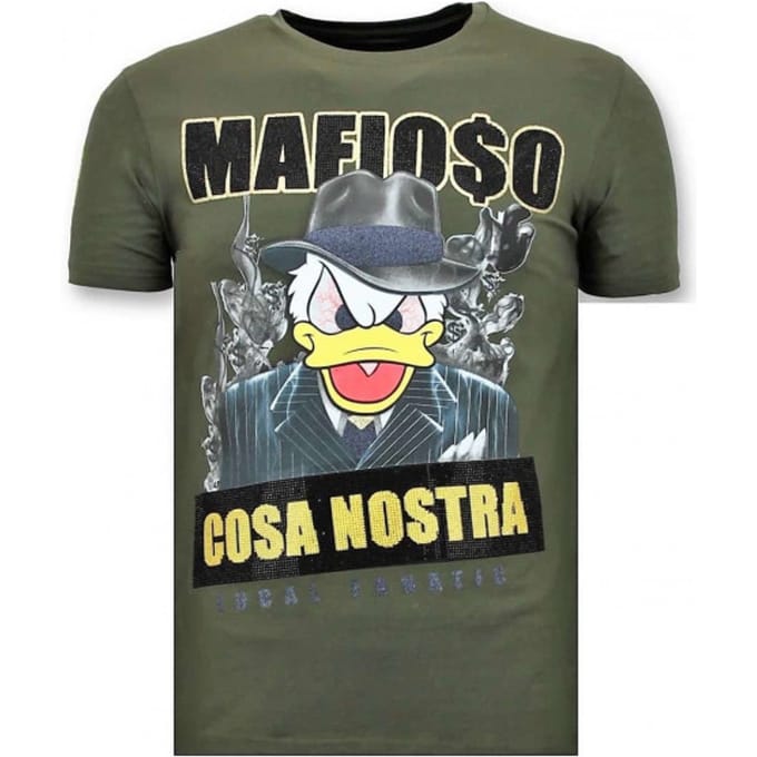 Luxe Heren T-shirt - Cosa Nostra Mafioso - Groen