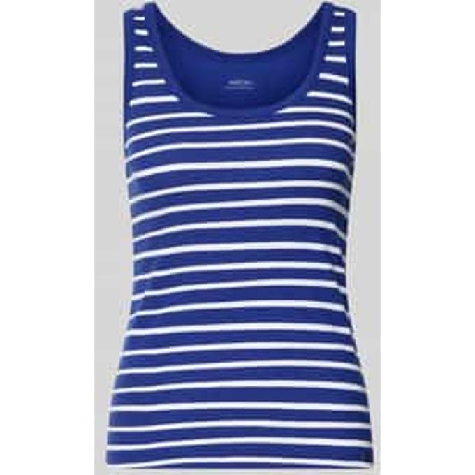 Tanktop in riblook met ronde hals