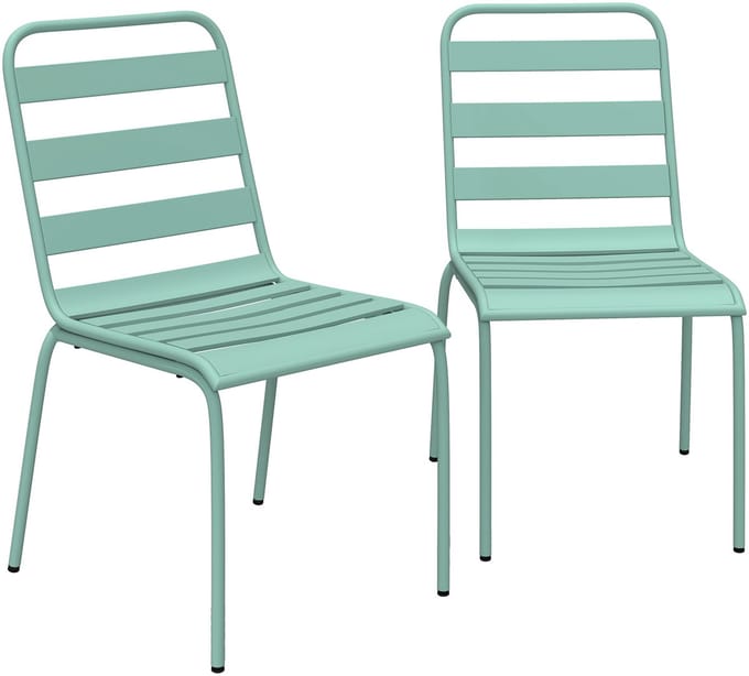 Outsunny tuinstoelenset - Staal - 46 x 62 x 82 cm - Groen