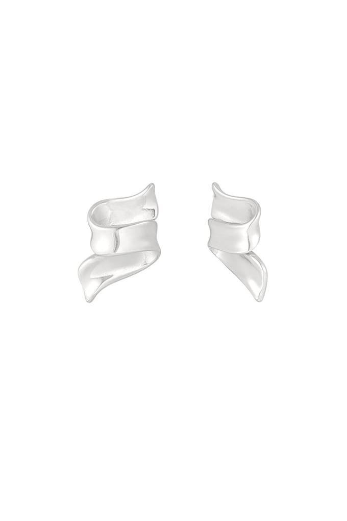 Bijoutheek Oorknoppen Swirly Slide Zilver
