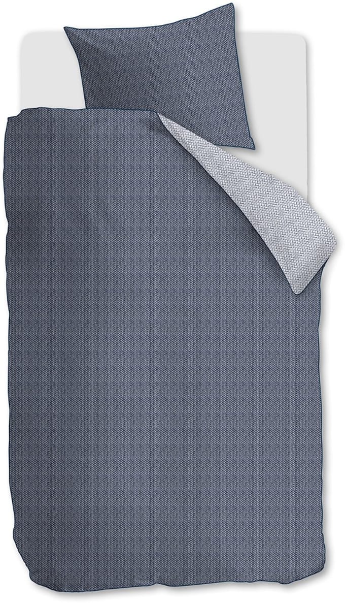 Riviera Maison Twisted dekbedovertrek - Eenpersoons - 140x200/220 - Blauw