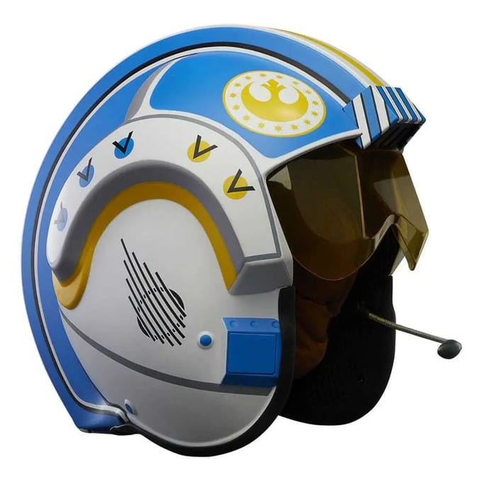 Elektronische helm collectible beeldje Hasbro Star Wars The Mandalorian Black Series Carson Teva
